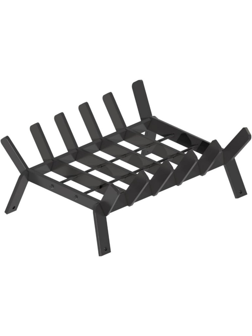 17” Black Fireplace Grate & Log Holder for Wood Stove - Durable, Stylish Design